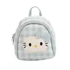 2026 Nueva Versión Coreana Cuadros Temática de Gato Estilo Padre-Hijo para Niños Mochila Cruzada Bolso de Mano para Estudiantes Mochila Escolar Venta al por Mayor