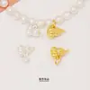 Retenção de Cor Elevada Banhado a Ouro 18K Pingente de Cabacinha Fulu Cravejado com Diamantes Pulseira de Corda Tecida à Mão Pingente