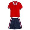 Camisa Polo de Verão 2023 com Gola, Uniforme de Jardim de Infância, Roupa para o Dia das Crianças na Escola, Estilo Preppy Britânico de Manga Curta