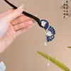 Nueva Horquilla de Lujo Estilo Chino Imitación Ébano con Borlas de Estilo Antiguo para Mujer, Adecuada para Cabello Grueso