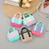 Mini Porta-Moedas 2025 Dopamina Pequena Bolsa Acessórios Pingente de Bolsa Fofo Chaveiro Bolsa Marca da Moda Cor Contrastante Versátil