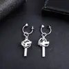 Pendientes Cruzados Retorcidos Transfronterizos para Hombre, Acero de Titanio, No se Desvanecen, Pendientes de Gama Alta de Nicho, Joyería de Moda para Mujer