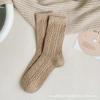 Calcetines de Cachemira para Mujer, Otoño e Invierno, de Media Pantorrilla, Forrados de Felpa, Engrosados, Cálidos, Color Sólido, Calcetines Slouch de Lana, Calcetines Largos Gruesos, Calcetines de Maternidad para Mujer