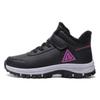 Zapatos de algodón de invierno para hombres y mujeres, cálidos, para caminar, tipo bota alta, de terciopelo, para exteriores, para la nieve, zapatos para mediana edad, MX20501