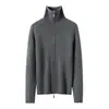 Nuevo cárdigan de punto acanalado grueso, elegante, versátil, de cachemira, casual, corte ajustado, abrigo suéter de cachemira para mujer, otoño e invierno