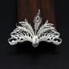 Tocado de Xiuhe para drama de vestuario antiguo, horquilla de Fénix, accesorios, corte de paso, corona de Fénix tridimensional, color del cuerpo, accesorios hechos a mano de plata