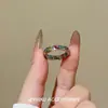 Anillo de Osmanthus Retro Moda Creativo Exquisito Sensación de Alta Gama Viaje Diario Simple Nicho Sentido del Diseño Anillo de Dedo Versátil