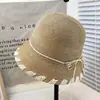 Sombrero de Paja Ganchillo Cuerda de Papel Ala Ancha Encaje Coreano Versátil para Todo Verano Sombrero Protector Solar Primavera Verano Sombrero de Playa para Vacaciones de Mujer