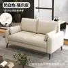 Sofá moderno minimalista marrón con cojín de asiento cuadrado y mullido, lujo ligero para sala de estar del hogar, se puede combinar para espacios pequeños y grandes