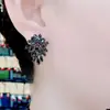 Pendientes de Hilo de Plata Coreanos con Borla de Flor de Diamante Pendientes Personalizados de Nicho Transfronterizos Pendientes Versátiles de Lujo Ligero de Alta Gama para Mujer
