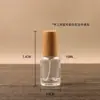 Botellas de muestra de perfume de alta gama, portátiles, de 10 ml, con atomizador de bomba, botellas de spray de vidrio, botellas recargables y tapas de madera