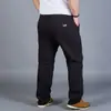 Pantalones casuales para hombre de talla grande, muy elásticos, pantalones largos para hombres corpulentos, elásticos, adecuados para primavera y otoño, talla 42, de cintura alta, talla extragrande