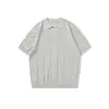 Polo de punto acanalado vertical con textura G-stone de manga corta para hombre, corte holgado, estilo casual y sofisticado