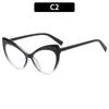Gafas de moda y elegantes con forma de ojo de gato para mujer, con espejo plano antiluz azul, con marco de textura avanzada transfronterizo europeo y americano.