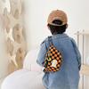 Riñonera Infantil Popular en Internet Hermosa Clásica Coreana Cuadros Bolso de Hombro para Niños Moda Tendencia Estilo Deportivo Riñonera
