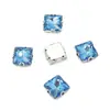 Acessórios de Joias DIY Prontos de Fábrica Diamante de Vidro com Formato Especial Acessórios para Roupas Decoração de Vestido de Noiva Garra D Quadrada Costura à Mão