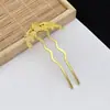 Eletroforese Galvanoplastia Dente Duplo Onda Liga Flor de Ameixa Balançando Grampo de Cabelo DIY Multi-Fios Franja Estilo Antigo Acessórios de Cabelo Hanfu