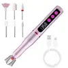 Polidor de Unhas, Conjunto de Ferramentas para Remoção de Esmalte e Manicure, Polidor de Unhas Recarregável Portátil, Lixador de Unhas Elétrico