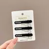 Pinza para el Cabello Negra Mate para Mujer, Pasador Lateral Sencillo para Flequillo, Pinza de Pato, Accesorio para el Cabello