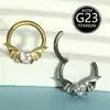 Anel de Septo Nariz Morcego Mais Vendido da Amazon Clipe de Nariz F136 Titânio Coração Zircônia Brinco de Osso da Orelha Joia em Estoque