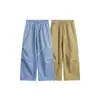 Pantalones Largos Casuales Versátiles de Pierna Recta y Pierna Ancha Unisex con Cuadros de Estilo Americano de Marca de Moda Primavera K134