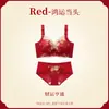Conjunto de Sutiã Vermelho para Casamento Feminino, Sem Aro, Ajustável, Bordado, para Seios Pequenos, Perfeito para o Ano de Nascimento