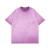 Camiseta de manga corta con cuello redondo para hombre 2025 Nueva Lavada al revés Pareja Manga corta Camiseta de manga corta Lavado sucio Talla grande para hombre y mujer Camiseta holgada