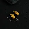 Prata 925 maciça banhada a ouro 24K em toda a peça, acessórios de joias DIY feitos à mão, pingentes de pulseira clássicos e fofos de desenho animado