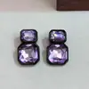 Nuevos Pendientes Geométricos de Diamantes Brillantes Estilo Barroco de Alta Gama 2025 Pendientes Elegantes Retro Accesorios de Combinación Multicolor