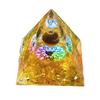 Pirâmide de Bola de Cristal Natural Transfronteiriça Cascalho de Cristal Resina Epóxi Pirâmide de Mesa para Casa Ornamento Feito à Mão