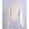 Suéter de Malha Dongguan Dalang Moda Primavera e Verão Personalizado Estilo Suave Cardigã Curto de Ponto Torcido Feminino Estilo Coreano Solto