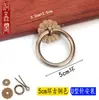 Anel Redondo para Gaveta de Cobre Puro Alça de Cobre Estilo Chinês Retrô Puxador de Porta de Armário Puxador de Gaveta de Armário Anel de Puxar Alça Totalmente de Cobre Antiga