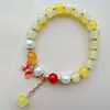 Pulsera de Cristal Mariposa Arcoíris de Ensueño Pulsera Sencilla de Perlas de Círculo Único Pulsera para Mujer de Puesto de Lugar Escénico Transmisión en Vivo