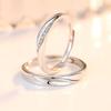 Anillo de Pareja Amor Entrelazado de Plata Esterlina