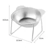 Tigela para Gato e Cachorro Transfronteiriça, Tigela para Pet de Aço Inoxidável 304, Difícil de Tombar, Tigela Elevada para Comida de Gato com Proteção para o Pescoço