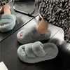 Pantuflas peludas talla grande para mujer, aptas para usar al aire libre, con suelas gruesas, nuevo estilo para personas menudas, pantuflas de algodón de una tira para otoño e invierno, 2026 Fairy