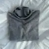 Suéter de Punto Versátil de Cuello Alto Estilo Dopamina para Mujer Otoño e Invierno 2025 Top Básico de Manga Larga de Cuello Alto
