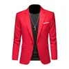Comercio exterior transfronterizo primavera y otoño traje formal liso de un botón para hombre, blazer ajustado estilo coreano, chaqueta de una pieza para hombre