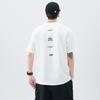 Camiseta casual de manga curta 260g, respirável, fina para o verão, puro algodão, moderna, versátil, solta, gola redonda, base interna