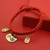 Collar de Gato, Collar Grabado de Gato y Perro, Etiqueta Anti-Pérdida para Perros, Cuerda Roja de la Suerte, Decoración para Mascotas, Collar de Año Nuevo