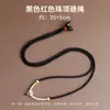 Cordón para Collar de Cuerda Negra, Cordón para Colgar Colgante de Oro, Colgante de Jade, Cordón con Colgante de Hebilla de Seguridad, Cordón Trenzado Hecho a Mano, Hilo Rojo