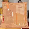 Nuevo Otoño 90 Bufanda Cuadrada China Hecha a Mano Estampada Taiwanesa Seda de Sarga de Alta Calidad Bufanda para la Cabeza Chal Bufanda Francesa de Moda para Mujer