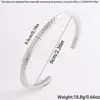 Pulsera de Acero de Titanio Abierta Patrón de Martillo Mobius Grande y Pequeño con Forma de C Abierta Pulsera de Acero Inoxidable Pulsera Popular Transfronteriza