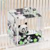 Fofo Panda Óleo Fute Garrafa Decorações de Mesa Acessórios Chaveiro Acrílico Pingente de Bolsa Pequeno Presente Atacado