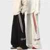 Pantalones Deportivos Casuales de Tres Rayas Estilo Americano Hip-Hop para Hombres y Mujeres, Nuevos Pantalones Largos Cargo Holgados de Pierna Ancha, Versátiles y Modernos