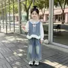 Conjunto de Primavera y Otoño para Niñas 2026 Nuevo Estilo Infantil Elegante Chaleco de Mezclilla Conjunto de Tres Piezas Pequeños Primavera y Otoño Casual Moderno