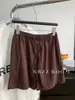 2026 Verano Estilo Old Money Pantalones Cortos Relajados de Pierna Ancha en Línea A para Mujer Estilo Japonés Color Sólido Cintura Elástica Casual Pantalones Cortos Calientes de Moda