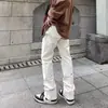 Jeans de Moda Transfronterizos, Moda Juvenil, Nuevo Estilo de Verano, Pantalones Largos Versátiles de Moda Lavados para Hombre, Jeans de Pierna Ancha para Hombre