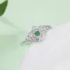 Anillo de flor de amor geométrico de plata de ley S925 para mujer, nuevo estilo de moda china, anillo de jade peligroso, accesorios de nicho para vivir