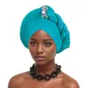 Amazon Aliexpress Nuevo Estilo de Comercio Exterior Trenzado en Capas Pedrería Resistente Sombrero de Cabeza Sombrero Africano
